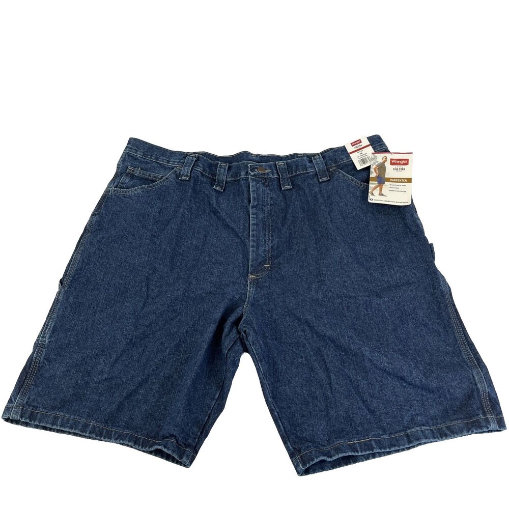 Wrangler Five Star Premium Carpenter Flex Denim Shorts Men's 44 Blue 10" Inseam